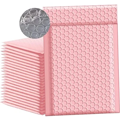 Afbeelding van Bubble Enveloppen, gewatteerd, 50 stuks, waterdicht, voor verzending en opslag (13 x 18 cm, roze)