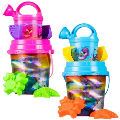 Afbeelding van Summertime Strandset Unicorn Laser Print 7Dlg 2Ass