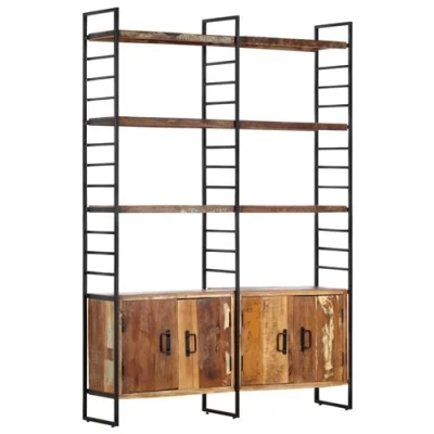 Afbeelding van Boekenkast met 4 schappen 124x30x180 cm massief gerecycled hout