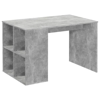 Afbeelding van FMD Bureau met zijschappen 117x73x75 cm betonkleurig