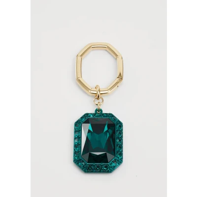 Afbeelding van Swarovski Sleutelhanger, achthoekige taille, groen, metaalmix afwerking, Kristallen, PVD coating, Kristal