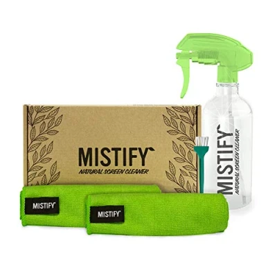 Afbeelding van Mistify Natural Screen Cleaner 500 ml en 2 microvezeldoeken [Smartphone Tablet Laptop Touchscreen Toetsenbord Oleophoebic Smartwatch LED TV LCD 4K]