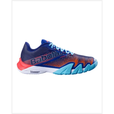 Afbeelding van Babolat JET Premura 2 Padelschoenen, Heren, Maat: 46.5, Blau hellblau rot Kunststof