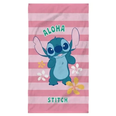 Afbeelding van Disney Lilo &amp; Stitch Strandlaken Ohana 70 x 120 cm Katoen