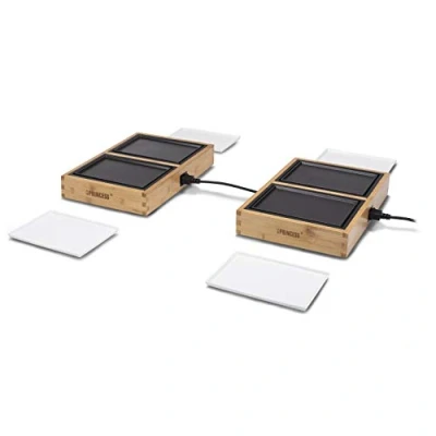 Afbeelding van Princess 104040 Tafelgrill Elektrisch Zwart, Bamboe