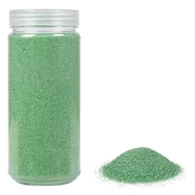 Image de HEKU Sable décoratif vert de qualité supérieure (environ 750 g) I Grain fin (0,1 0,5 mm) Boîte refermable Polyvalent pour la décoration et les travaux manuels,