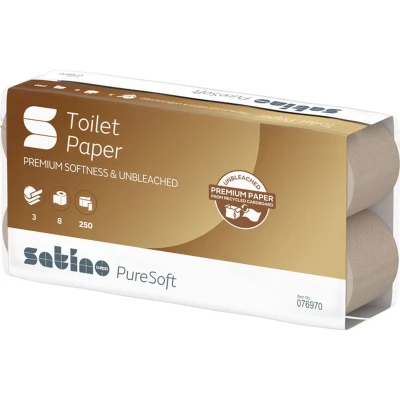 Afbeelding van Toiletpapier Satino PureSoft MT1 3 laags 250vel naturel 076970