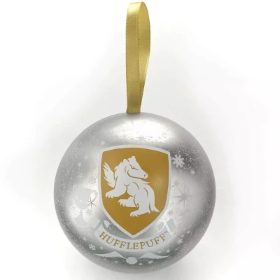 Afbeelding van The Carat Shop Harry Potter Huffelpuf Kerstbal Cadeaubal met Ketting