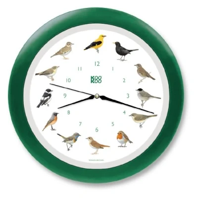 Afbeelding van Klok vogelgeluiden hout