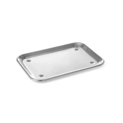 Afbeelding van Hendi Vitrineplateau Metalen Roestvast staal Met noppen 240x170 mm Vaatwasmachinebestendig