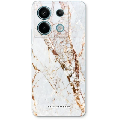 Afbeelding van Case Company® hoesje geschikt voor Xiaomi Redmi Note 13 Pro 5G Goud marmer Soft Cover Telefoonhoesje Bescherming aan alle Kanten en Schermrand