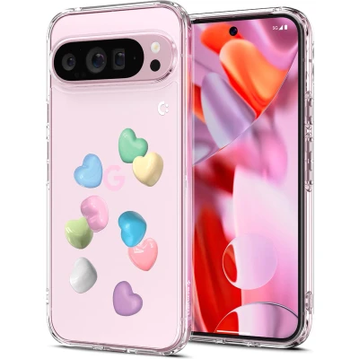 Afbeelding van Spigen Ultra Hybrid Hoesje Geschikt voor Google Pixel 9 Pro XL Back Cover met Air Cushion Candy Hearts