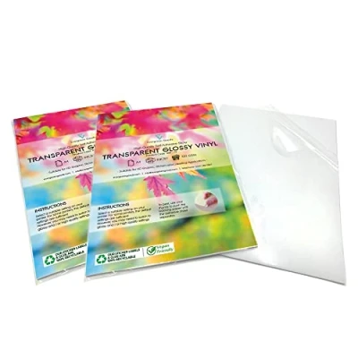 Afbeelding van Evergreen Goods™ 2 x 10 vellen A4 vinyl transparant glanzend inkjet bedrukbaar Maak je eigen stickers, productetiketten kwaliteitsstickers van pvc niet waterdicht