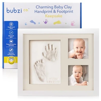 Afbeelding van Baby Voetafdruk Kit &amp; Handafdruk voor meisjes Cadeaus Jongens Cadeaus, Unieke Shower Gepersonaliseerde Babycadeaus Baby, Babykamer Decor
