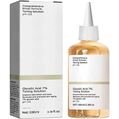 Afbeelding van 100 ml glycolzuur 7% toning resurfacing oplossing, gewone oplossing voor peeling van het gezicht bleekmiddelen en acne