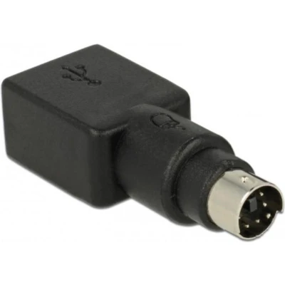 Afbeelding van Mini DIN 6 pins PS/2 (m) USB A (v) adapter / zwart