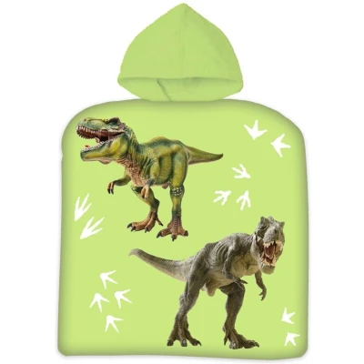 Afbeelding van Badponcho Dino Groen 100% katoen