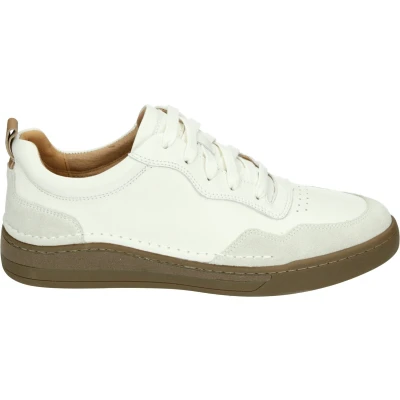 Afbeelding van Josef Seibel CLEVE 01 Heren sneakersHeren veterschoenVrije tijdsschoenen Kleur: Wit/beige Maat: 47