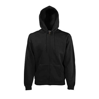 Afbeelding van Fruit of the Loom Sweatjack met capuchon, Zwart, L