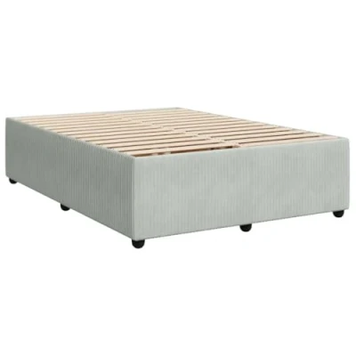Afbeelding van vidaXL Bedframe fluweel lichtgrijs 160x200 cm