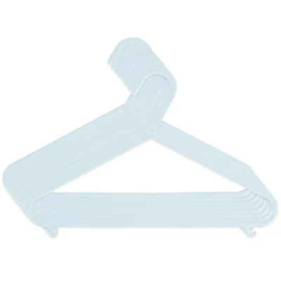 Afbeelding van BIECO Kleerhangers voor baby&#039;s, kinderen, hanger van kunststof, de lengte kledingkast, 29,5 cm, 8 stuks, ijsblauw, smal, ARTN 04014156