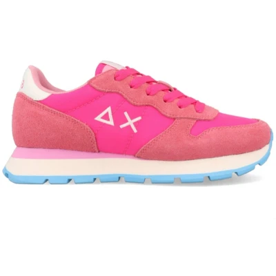 Afbeelding van Sun68 ALLY Solid Sneakers laag, Dames, Maat: 38, Fuxia Leer en textiel