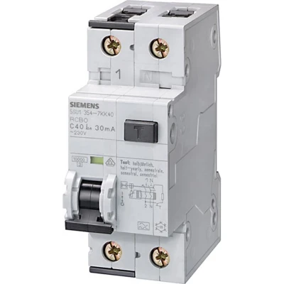 Afbeelding van Siemens 5SU13546KK06 Aardlekschakelaar/zekeringautomaat 2 polig 6 A 0.03 230 V