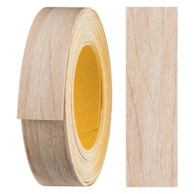 Afbeelding van haggiy Melamine kantenband 18 mm x 5 m Stevige bevestiging zonder strijken dankzij acryllijm Tape voor randen Fineer planken / houten panelen Ruester Libert licht