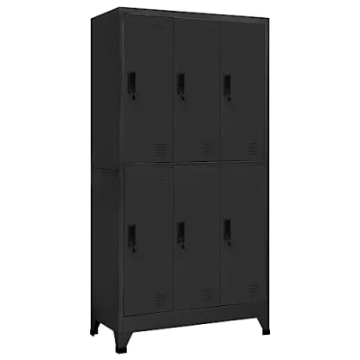 Afbeelding van vidaXL Kluiskast, antraciet, 90 x 45 180 cm, staal