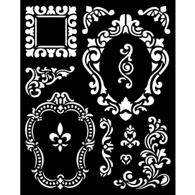 Afbeelding van Stamperia Thick Stencil 20x25cm Alice Frames (KSTD092) (DISCONTINUED)