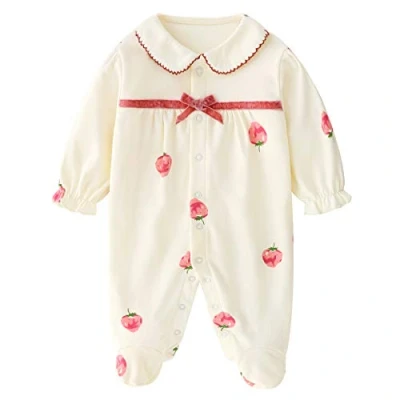 Afbeelding van Babypak voor meisjes, pyjama, katoen, lange mouwen, body 9 12 maanden