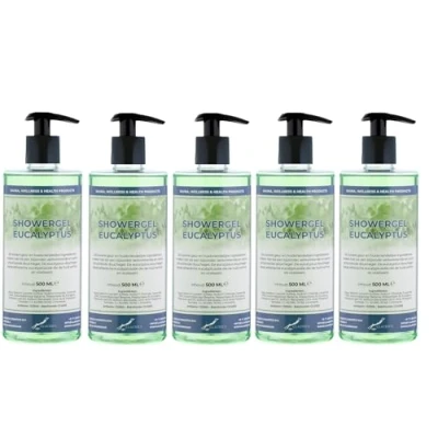 Afbeelding van Douchegel Eucalyptus 500 ml set van 5 stuks met gratis pomp Showergel