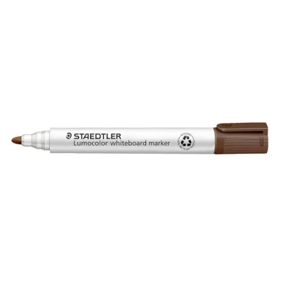 Afbeelding van Lumocolor 351 Marker, droog afwisbaar, ronde punt, 2 mm, bruin, 10 stuks