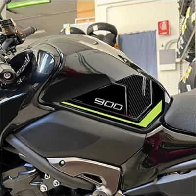 Afbeelding van Hars zelfklevende zijbescherming tank, compatibel met motorfiets Kawasaki Z900 Z 900 (tankbescherming aan de zijkant)