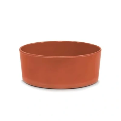 Afbeelding van Record Simply Mine honden en kattenbak, melamine, antislip, afmetingen: Ø 21 cm, inhoud 2,1 liter, effen oranje