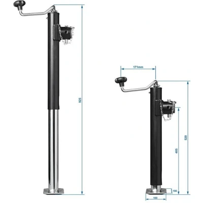 Afbeelding van Pro Plus Steunpoot met Aanlaspijp Uitdraaibaar 52 t/m 90 cm Maximale Belasting 1000 kilo