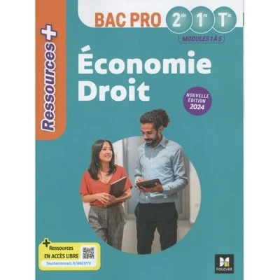 Image de Ressources Plus ÉCONOMIE DROIT 2de 1re Tle Bac Pro Ed. 2024 Livre élève