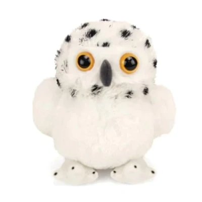 Afbeelding van Pluche dieren knuffels Sneeuwuil van 18 cm Knuffeldieren uilen speelgoed