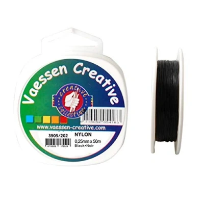 Afbeelding van Vaessen Creative Nylon Koord 0,25mmx50m Zwart