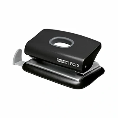 Afbeelding van Rapid mini perforator FC10, 2 gaats, 10 blad, zwart