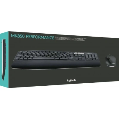 Afbeelding van Logitech Toetsenbord/Muis Set MK850, Draadloos, Unifying, Black Performance, DE, Optisch, 1000 dpi, Retail