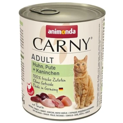 Afbeelding van 6x800g Adult Kip/Kalkoen/Konijn Animonda Carny Kattenvoer