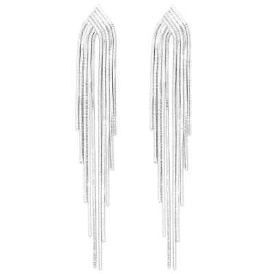 Afbeelding van KristLand Retro oorbellen van 925 sterling zilver, witgoud verguld, voor bruiloft/dames, Zilver Kubieke Zirkonia, Zirkonia