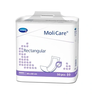 Afbeelding van Molicare Rectangular 4 drops inlegverband 20x60 cm 50 stuks