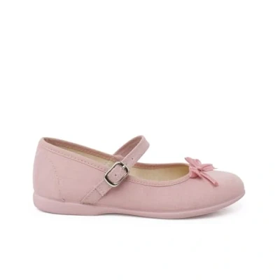 Afbeelding van Pisamonas Merceditas LAZO Brillo Nacarado Babyschoenen voor kinderen, Maat: 32, Rosa palo Textiel