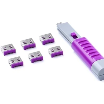 Afbeelding van Smart Keeper Essential USB A Port Lock (6x) + Key Basic (1x) Paars