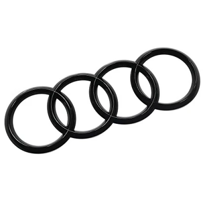 Afbeelding van Audi 83A071802 ringen voor achterklep, zwart, Edition embleem, Blackline logo, zwart
