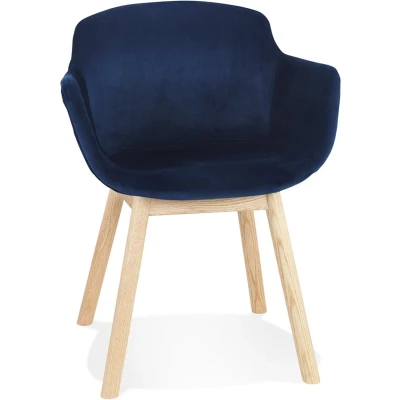 Afbeelding van Alterego FRIDA Stoel met armleuningen Blauw 59x54x80 cm