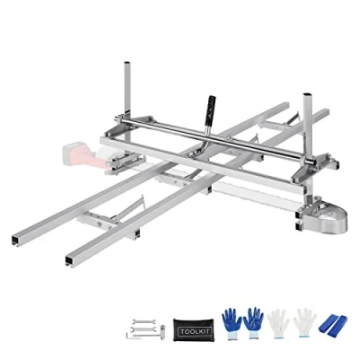 Image de VEVOR Gruminette Moulin à Scie Chaîne de 355 914 mm Scierie Mobile et Guidage Rail pour Tronçonneuse en Aluminium 274 cm Portable Sciage Planches Bois Menuisiers Charpentiers