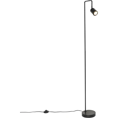 Afbeelding van QAZQA Moderne vloerlamp zwart verstelbaar Java